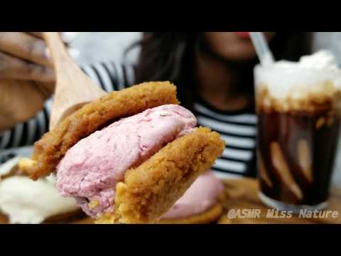 ASMR Cookie Sandwich and Chocolate Milkshake Mukbang!