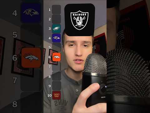 Ranking NFL Team Logos 🏈 ( ASMR ) #shorts #asmr #football