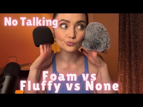 ASMR Mic Cover Test 🎤 Foam vs Fluffy vs No Cover (No Talking, Extreme Tingles)