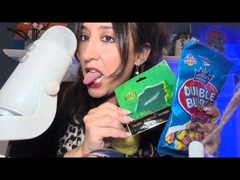 ASMR Ear to Ear Tickling Haul (long nails/ gum chewing/ whispers/ tapping/ tracing/ scratching) +