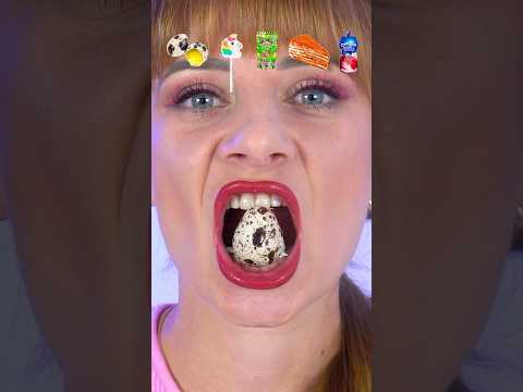 ASMR Emoji Eggs, Cake, Juice Mukbang #shorts