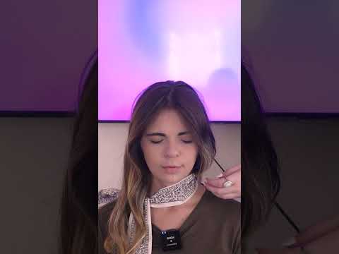 asmr hair play & hair styling on a real person