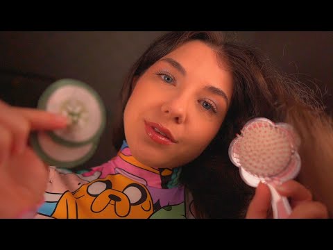 ASMR Pampering you to Sleep 😴 (skincare, brushing, whispers) | Lonixy ASMR English