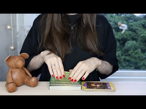 ASMR Whisper Reading You a Tarot Card | Flipping, Shuffling Cards | Tapping & Scratching