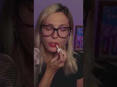 Tingly lipgloss application sounds and asmr clicking