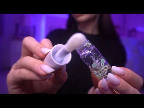 ASMR Lipgloss Pumping | Mouth Sounds | No Talking