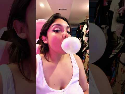 BIG BUBBLE ASMR | blowing bubble popping gum sounds #bubblegum #bubble