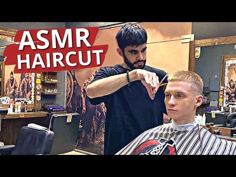 ASMR BARBER - Professional ASMR Haircut in Barbershop No Talking. ASMR Haircut For Sleep