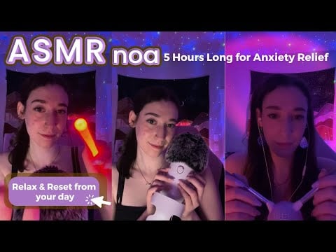 Tingly Sounds, Energy Rain, Whispering +| 5 Hours of ASMR to help you relieve anxiety  💕| live #206