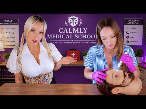 ASMR Medical University RP 🩺 | German with Heidi & First Aid with Kaley