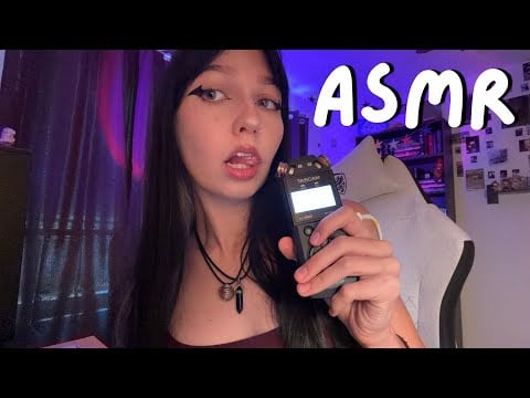 FAST ASMR | TINGLY Tascam Triggers (Mouth Sounds, Biting, Mic Rubbing)