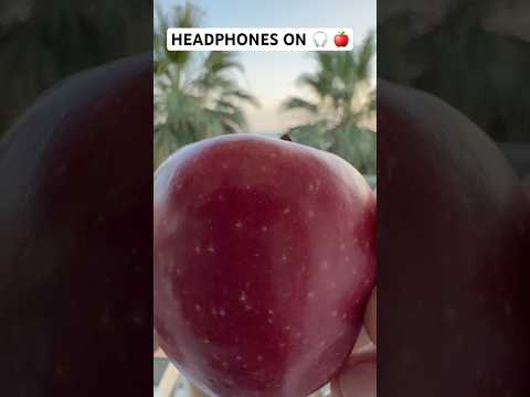 This Apple CRUNCH Is Insane 🍎🎧 #shorts