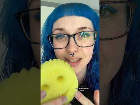 ASMR… the ULTIMATE skin scrub 🧽 #shorts #asmr