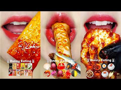 ASMR 10 Mins Spicy Food Compilation 🌶️🦀🔥 MUKBANG 10분 매운 음식 모음집 먹방 Eating Sounds