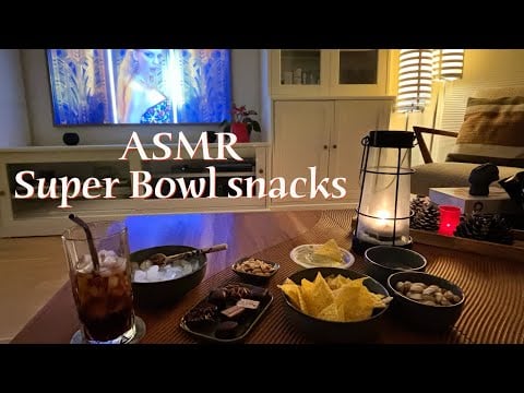 ASMR 🌙 GRWM for the Super Bowl  - Prepping snacks and drinks (no talking)