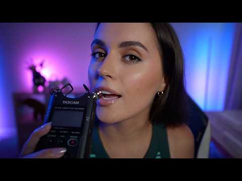 Intense breathy mouth sounds & kisses with the Tascam 💓 (ASMR)