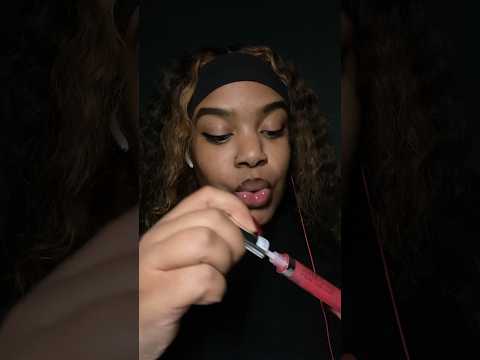 reapplying lip gloss 🫦 #asmr #lips #lipgloss #lipglossaddiction #asmrshorts #shorts