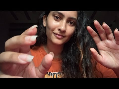 Low quality asmr (finger flutters, face touching, scratching, mouth sounds) 