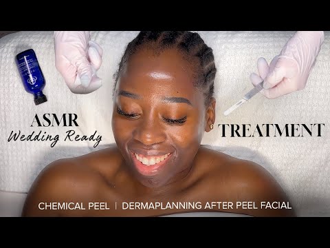 WEDDING ASMR FACIAL | Peel Facial, Lightstim Face Mask, Chemical Peel