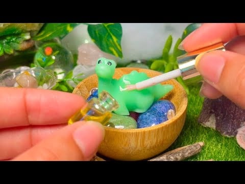 ASMR 🦕 Mochi Squishy Dino Hot Stone Spa & Care (Satisfying Squishy Sounds)