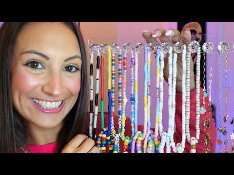 ASMR *EVERY* Necklace On My Wall ♡ part 3 (charm necklaces & more)