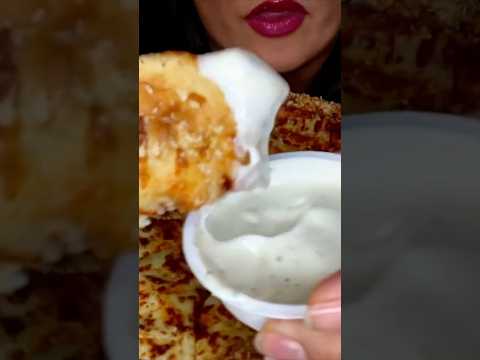 EXTRA CHEESY PIZZA AND RANCH #asmr #pizza #cheese #shorts