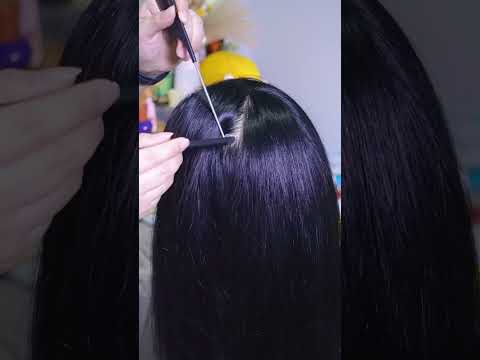 scalp check and hair brushing asmr to sleep and attention