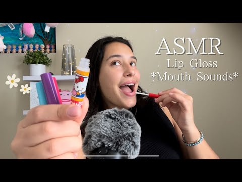 ASMR Hello Kitty Lip Gloss Try On 💄🫶🏼✨ (Applying lip gloss to you too!)✨