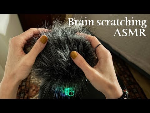 ASMR 🌙 Brain scratching - Fluffy mic scratching (no talking)
