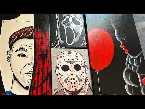 Halloween ASMR| Horror Painting Scratching