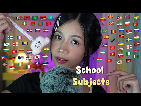 ASMR Whispering School Subjects in 70 Languages 📚 Find Your Favorite Subject!