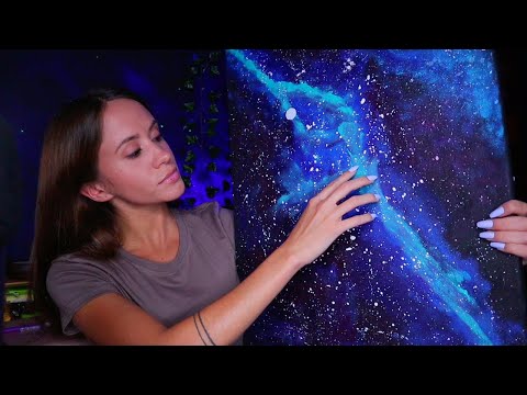 ASMR / Tracing My Paintings (tracing, whispering, tapping)