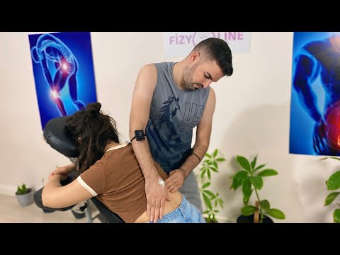 ASMR  chair physiotherapy massage + back, neck, shoulder, sleep massage