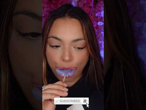 ASMR Swirl Lollipop 🍭 Licking & Mouth Sounds #shorts