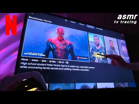 ASMR | NEW Scrolling Through My Netflix 🍿💤 (tv tracing + whispering)