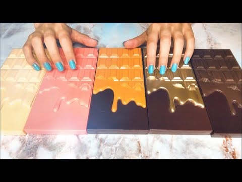ASMR 5 Minutes Tapping | Chocolate Makeup Pallets | No Talking