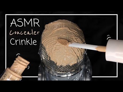 ASMR 1 Hour Concealer Brushing with Crispy Crinkle Sounds! 🧡 (No Talking)