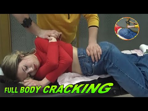 FEMALE FAINTED MY CRACKING + Asmr foot, leg, back, waist, ax, hip, toksen, neck and body massage