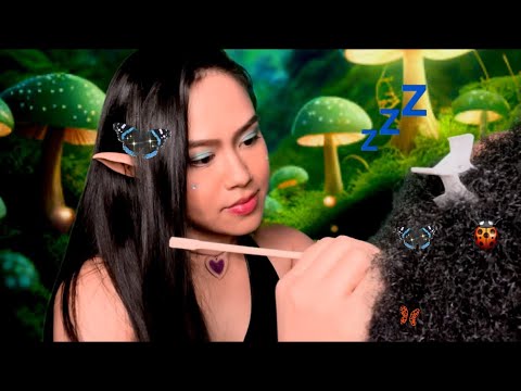 ASMR Scalp Massage + Scratching + Check | Hair Play Afro 4C Hair | Fairy Hair Salon Roleplay 💤😴