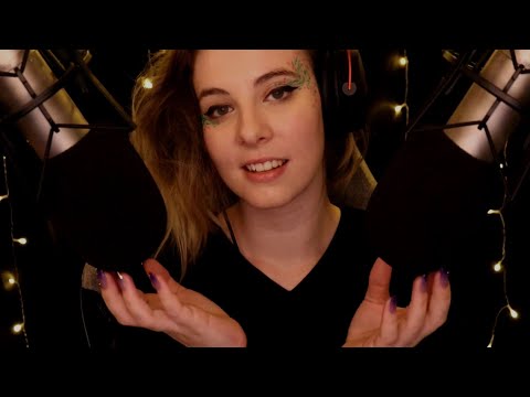 ASMR | slow mic scratching & sksk sounds - foam windshields, ear to ear