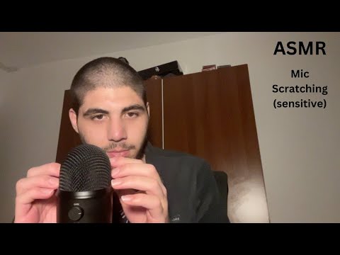 ASMR Sensitive Mic Scratching + Rambling (whispered)