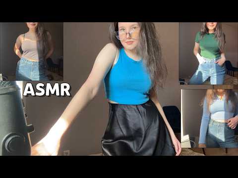 fabric scratching ASMR 👖 clothes/hair sound, hand movements