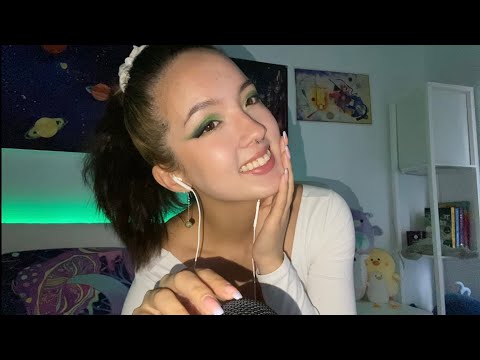 ASMR | fabric scratching, mouth sounds, hand sounds + rambling (new set up!!!)