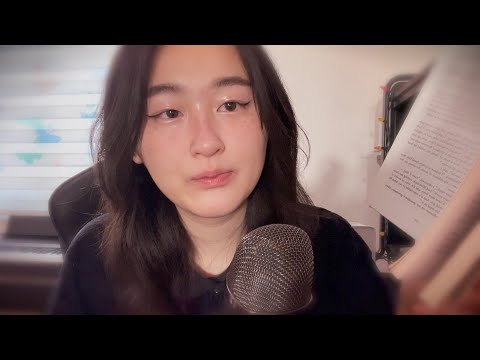 ASMR 😗 inaudible whisper reading to you (layered)