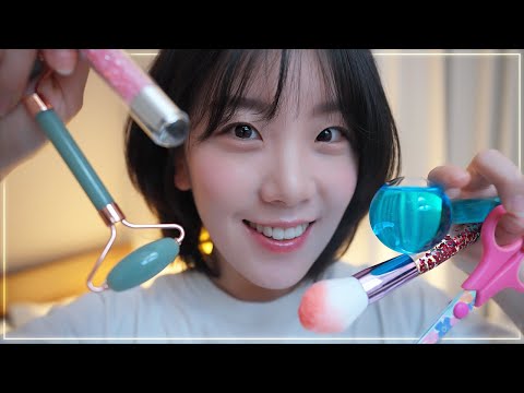 ASMR 나른하게 잠이 오는 단어 반복 + 가까이 위스퍼링 + 시각적 팅글 🌙 Close Up Whisper with Sleep Triggers