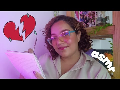 ASMR PSICÓLOGA CUIDANDO DA SUA VIDA AMOROSA 💔😭