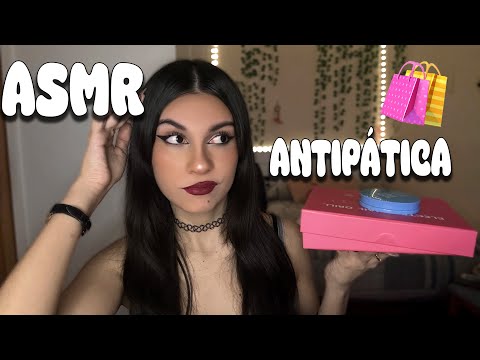 ASMR CAJERA ANTIPÁTICA TE ATIENDE | roleplay asmr español