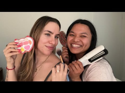 ASMR My Best Friend Tries ASMR for the first time 