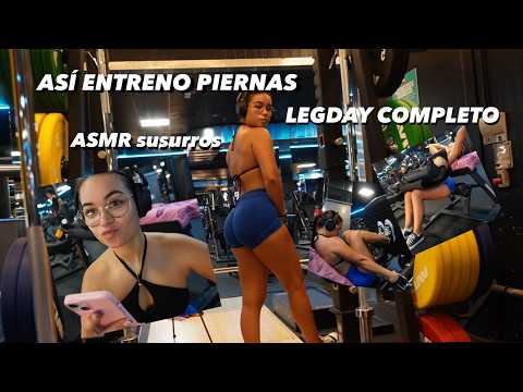 LEG DAY COMPLETO 🍑🔥| Mi rutina de gym + ASMR talking/susurros en español para dormir | Pandasmr