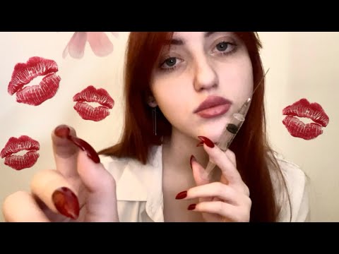 АСМР сделаю тебе губки 💋💉 увеличение губ в клинике 🤍